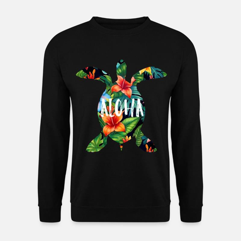 Hawaii Aloha Schildkröte Urlaub Geschenk Party - Unisex Pullover - Schwarz