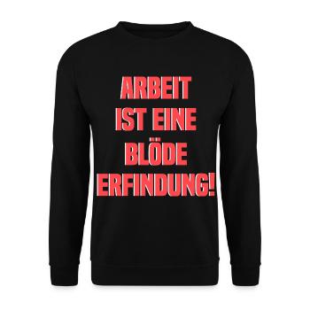 Arbeit Spruch Urlaub Wochenende - Unisex Pullover - Schwarz - Vorne - Alina (178cm) & Michal (187cm)