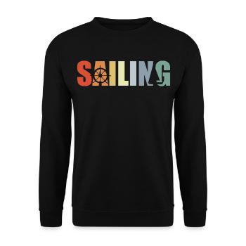 Segeln Segelboot - Unisex Pullover - Schwarz - Vorne - Alina (178cm) & Michal (187cm)