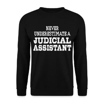 Ne sous-estimez jamais un greffier - Sweat-shirt Unisexe - noir - Devant - Alina (178cm) & Michal (187cm)