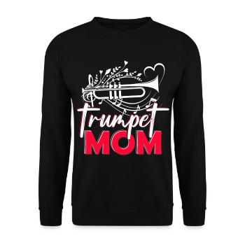 Trompette maman drôle Tuba Marching Band Mama - Sweat-shirt Unisexe - noir - Devant - Alina (178cm) & Michal (187cm)