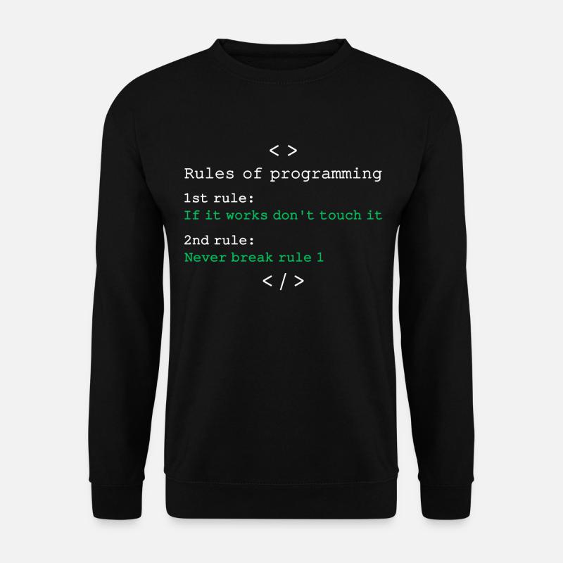 Rules of programming - Unisex Sweatshirt - black