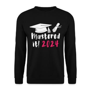 Mastered 2024 Diplôme de Master Diplômé 2024 - Sweat-shirt Unisexe - noir - Devant - Alina (178cm) & Michal (187cm)