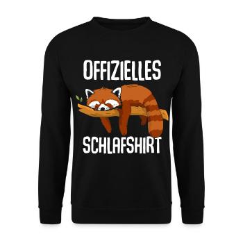 Chemise de nuit officielle Red Panda - Sweat-shirt Unisexe - noir - Devant - Alina (178cm) & Michal (187cm)