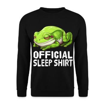 Offizielles Schlafshirt Frosch - Unisex Pullover - Schwarz - Vorne - Alina (178cm) & Michal (187cm)