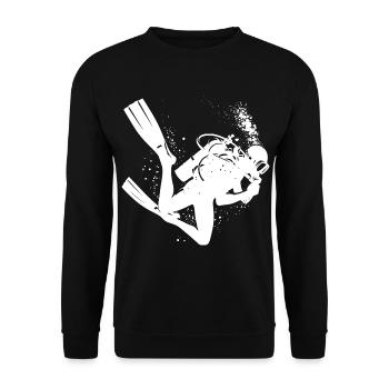 Plongée Plongée Plongée Plongeur Plongée libre Hommes - Sweat-shirt Unisexe - noir - Devant - Alina (178cm) & Michal (187cm)