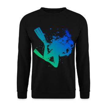 Scuba Diver Women's Diving Free Dive Diving - Unisex Sweatshirt - black - Front - Alina (178cm) & Michal (187cm)