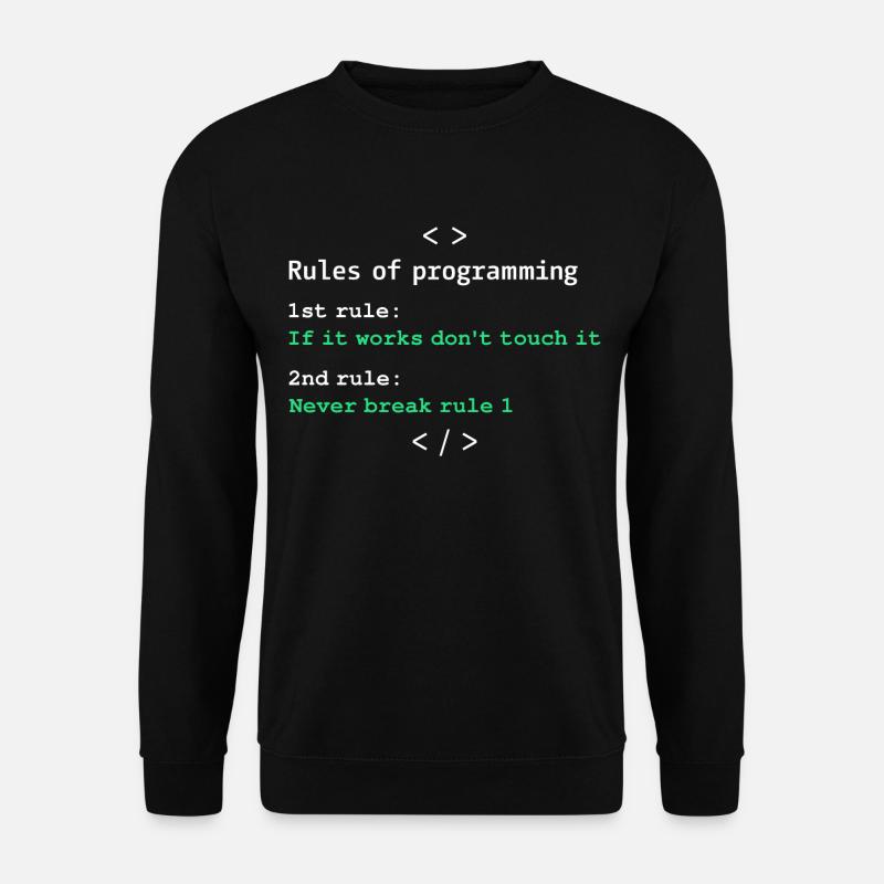 Rules of programming - Unisex Sweatshirt - black