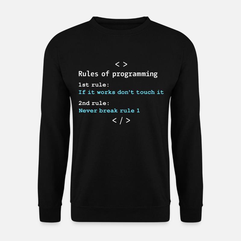 Rules of programming - Unisex Sweatshirt - black