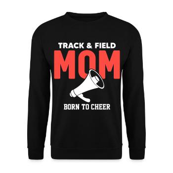Mère athlétisme, née le - Sweat-shirt Unisexe - noir - Devant - Alina (178cm) & Michal (187cm)