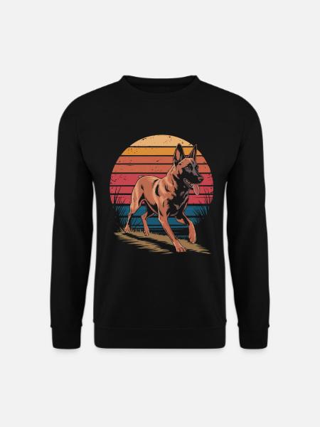 Belgian Malinois Shepherd vintage - Unisex Sweatshirt - black