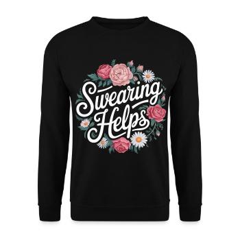 Swearing Helps 8 - Unisex Pullover - Schwarz - Vorne - Alina (178cm) & Michal (187cm)