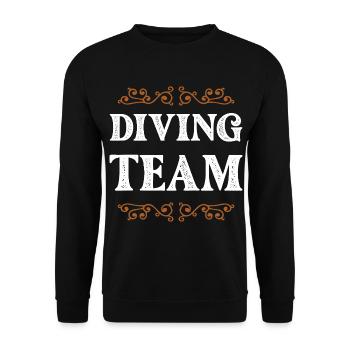 Diving Crew - Unisex Sweatshirt - black - Front - Alina (178cm) & Michal (187cm)