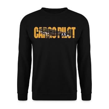 Cargo pilot C-47 - Unisex Pullover - Schwarz - Vorne - Alina (178cm) & Michal (187cm)