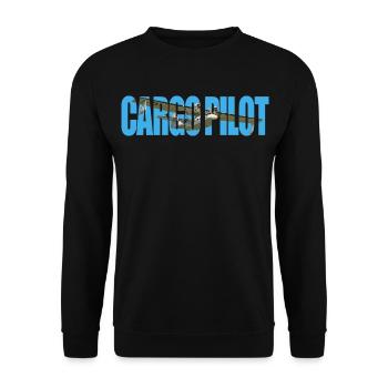 Cargo pilot PBY Catalina - Unisex Sweatshirt - black - Front - Alina (178cm) & Michal (187cm)