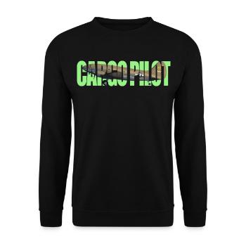 Cargo pilot C-46 - Unisex Pullover - Schwarz - Vorne - Alina (178cm) & Michal (187cm)