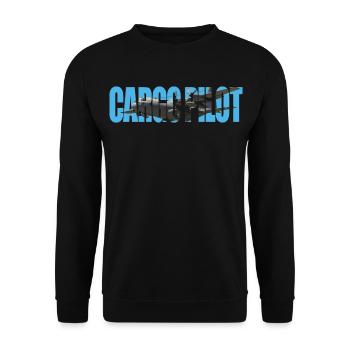 Cargo pilot C-130 - Unisex Pullover - Schwarz - Vorne - Alina (178cm) & Michal (187cm)