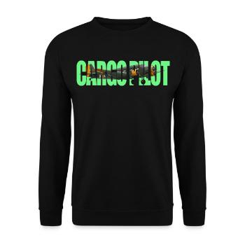 Cargo pilot Ju-52 - Unisex Pullover - Schwarz - Vorne - Alina (178cm) & Michal (187cm)