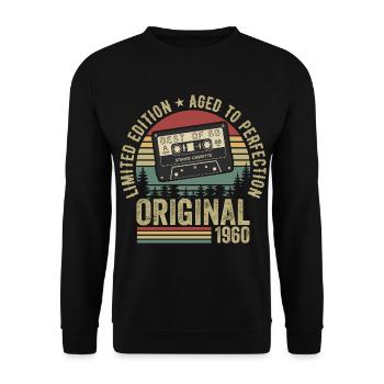 1960's Vintage Vintage 1960's Birthday 1960's Retro - Unisex Sweatshirt - black - Front - Alina (178cm) & Michal (187cm)