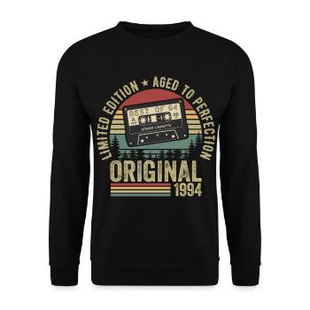 1994 Vintage Vintage 1994 Birthday 1994 Retro - Unisex Sweatshirt - black - Front - Alina (178cm) & Michal (187cm)