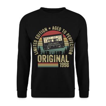 1998 Vintage Vintage 1998 Birthday 1998 Retro - Unisex Sweatshirt - black - Front - Alina (178cm) & Michal (187cm)