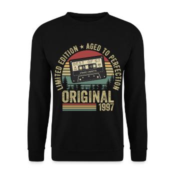 1997 Vintage Vintage 1997 Birthday 1997 Retro - Unisex Sweatshirt - black - Front - Alina (178cm) & Michal (187cm)