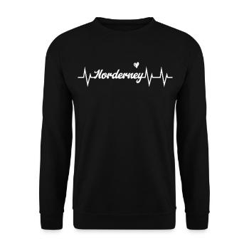 Heartbeat Norderney - Unisex Sweatshirt - black - Front - Alina (178cm) & Michal (187cm)
