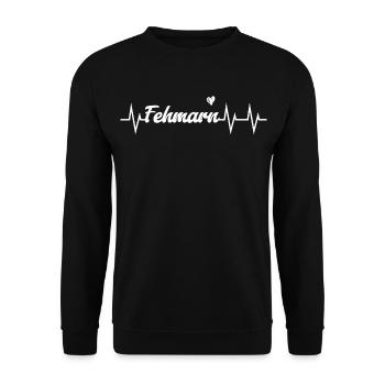 Heartbeat Fehmarn - Unisex Sweatshirt - black - Front - Alina (178cm) & Michal (187cm)