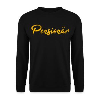 Scripture Pensioner Gift - Unisex Sweatshirt - black - Front - Alina (178cm) & Michal (187cm)