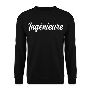 Ingénieure - Sweat-shirt Unisexe - noir - Devant - Alina (178cm) & Michal (187cm)