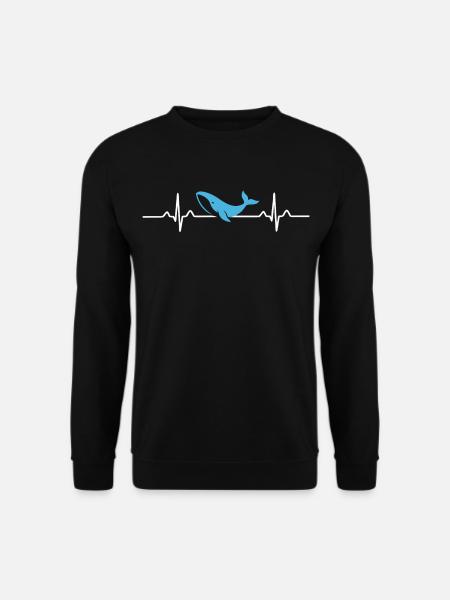 Heart for whales - Unisex Sweatshirt - black
