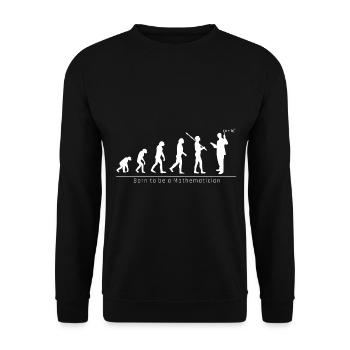 Evolution Mathematiker lustiges cooles Geschenk - Unisex Pullover - Schwarz - Vorne - Alina (178cm) & Michal (187cm)