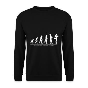 Cadeau cool drôle bodybuilder Evolution - Sweat-shirt Unisexe - noir - Devant - Alina (178cm) & Michal (187cm)