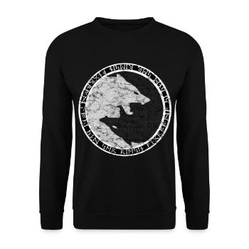 Fenrir - Yin und Yang - Unisex Pullover - Schwarz - Vorne - Alina (178cm) & Michal (187cm)