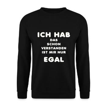 Dire des proverbes Comprendre un drôle de cadeau - Sweat-shirt Unisexe - noir - Devant - Alina (178cm) & Michal (187cm)