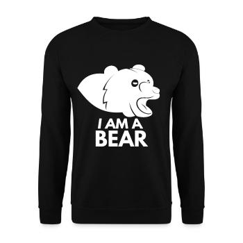 Ours je suis un ours - Sweat-shirt Unisexe - noir - Devant - Alina (178cm) & Michal (187cm)