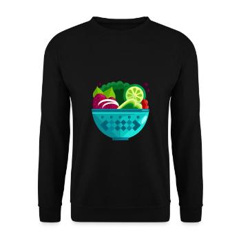Salad healthy food - Unisex Sweatshirt - black - Front - Alina (178cm) & Michal (187cm)