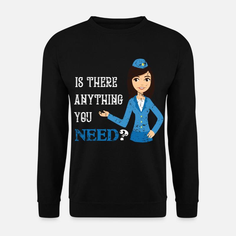 Stewardess Flugbegleiterin - Unisex Pullover - Schwarz