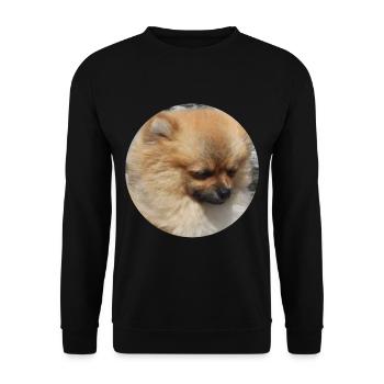 Pomeranian dog cute dog - Unisex Sweatshirt - black - Front - Alina (178cm) & Michal (187cm)
