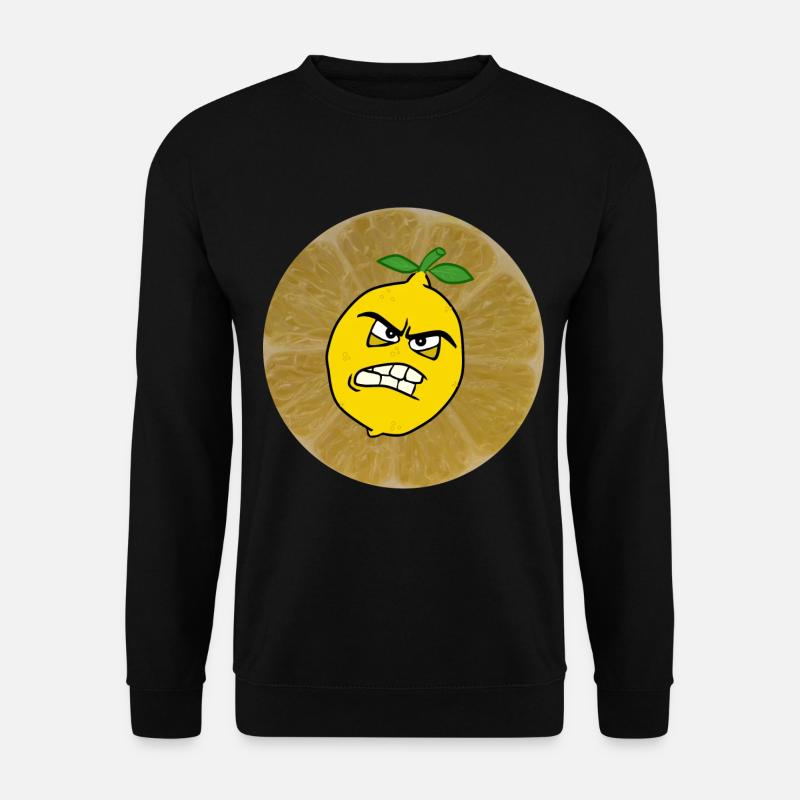 saure Zitrone ist sauer - Unisex Pullover - Schwarz