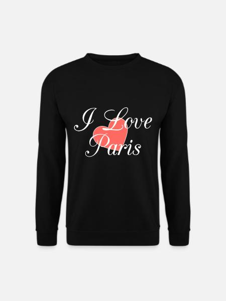 i love Paris - Unisex Pullover - Schwarz