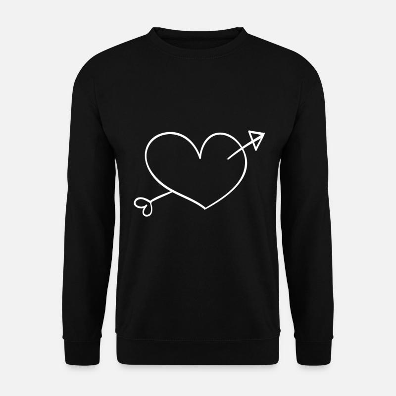 herzchen liebe - Unisex Pullover - Schwarz
