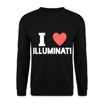 i love illuminati - Unisex Sweatshirt - black - Front - Alina (178cm) & Michal (187cm)