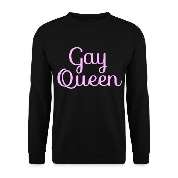 GAY QUEEN - Sweat-shirt Unisexe - noir - Devant - Alina (178cm) & Michal (187cm)