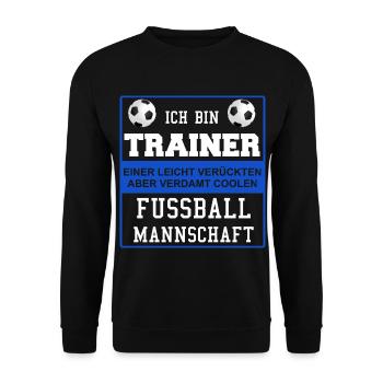 Fussball Fussball Coach Trainer - Unisex Pullover - Schwarz - Vorne - Alina (178cm) & Michal (187cm)