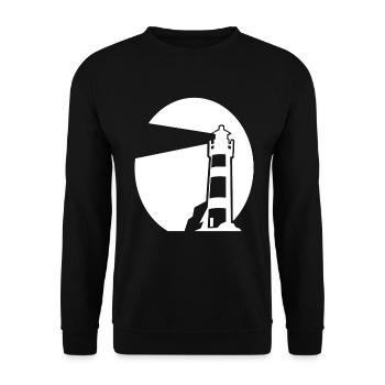 lighthouse - Unisex Sweatshirt - black - Front - Alina (178cm) & Michal (187cm)