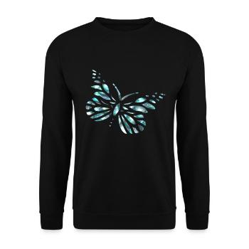 Papillon diamants - Sweat-shirt Unisexe - noir - Devant - Alina (178cm) & Michal (187cm)