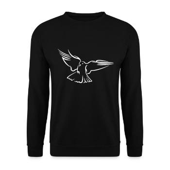 colombe de la paix - Sweat-shirt Unisexe - noir - Devant - Alina (178cm) & Michal (187cm)