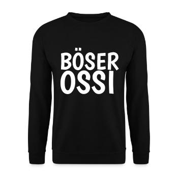 Böser Ossi - Unisex Pullover - Schwarz - Vorne - Alina (178cm) & Michal (187cm)