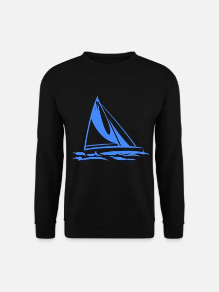 Segelboot - Unisex Pullover - Schwarz